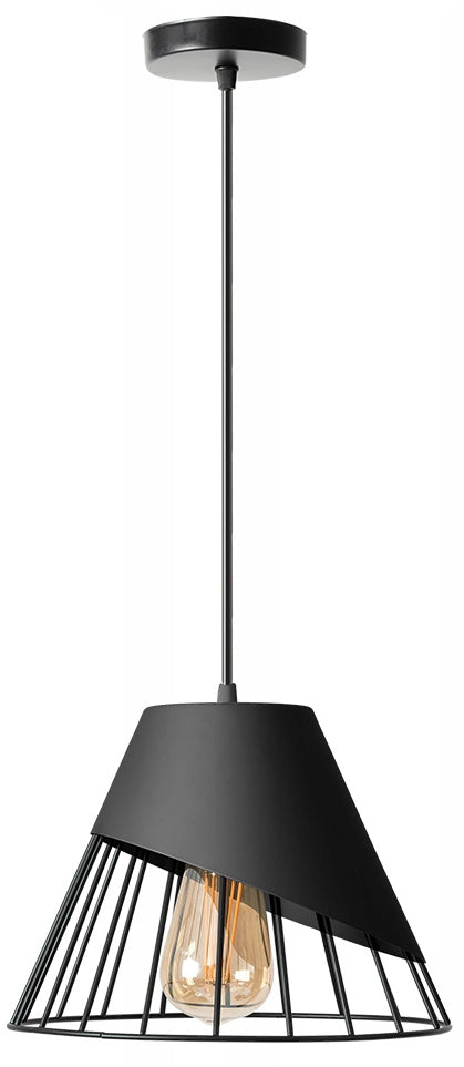 Lampa Sufitowa Wisząca Klosz Metal APP227-1CP Czarna  2