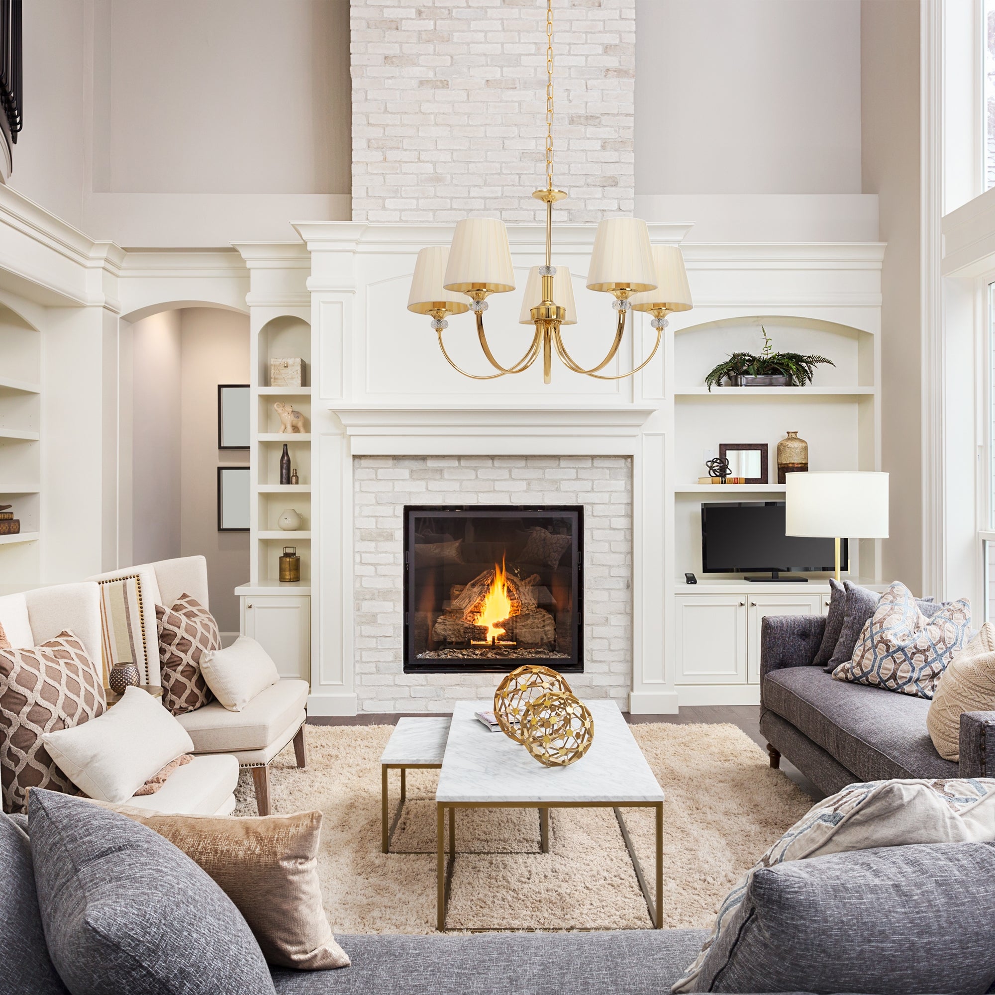 Lampa Wisząca Z Kryształami APP1014-5CP  5