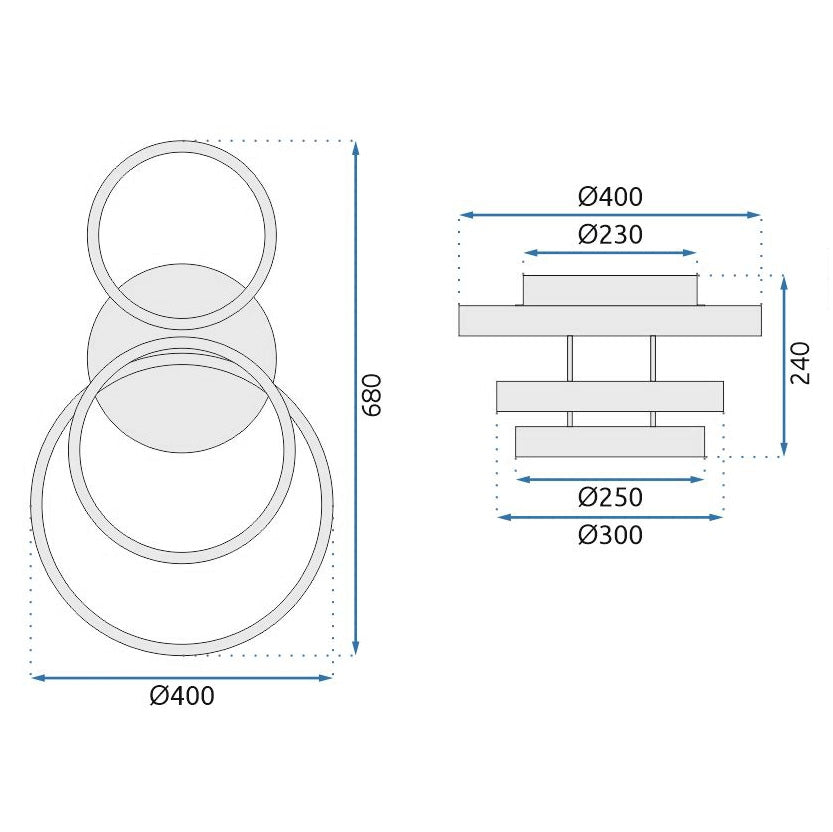 Lampa Sufitowa Nowoczesna Led G004-c Złota Szczotkowana Z Pilotem  7