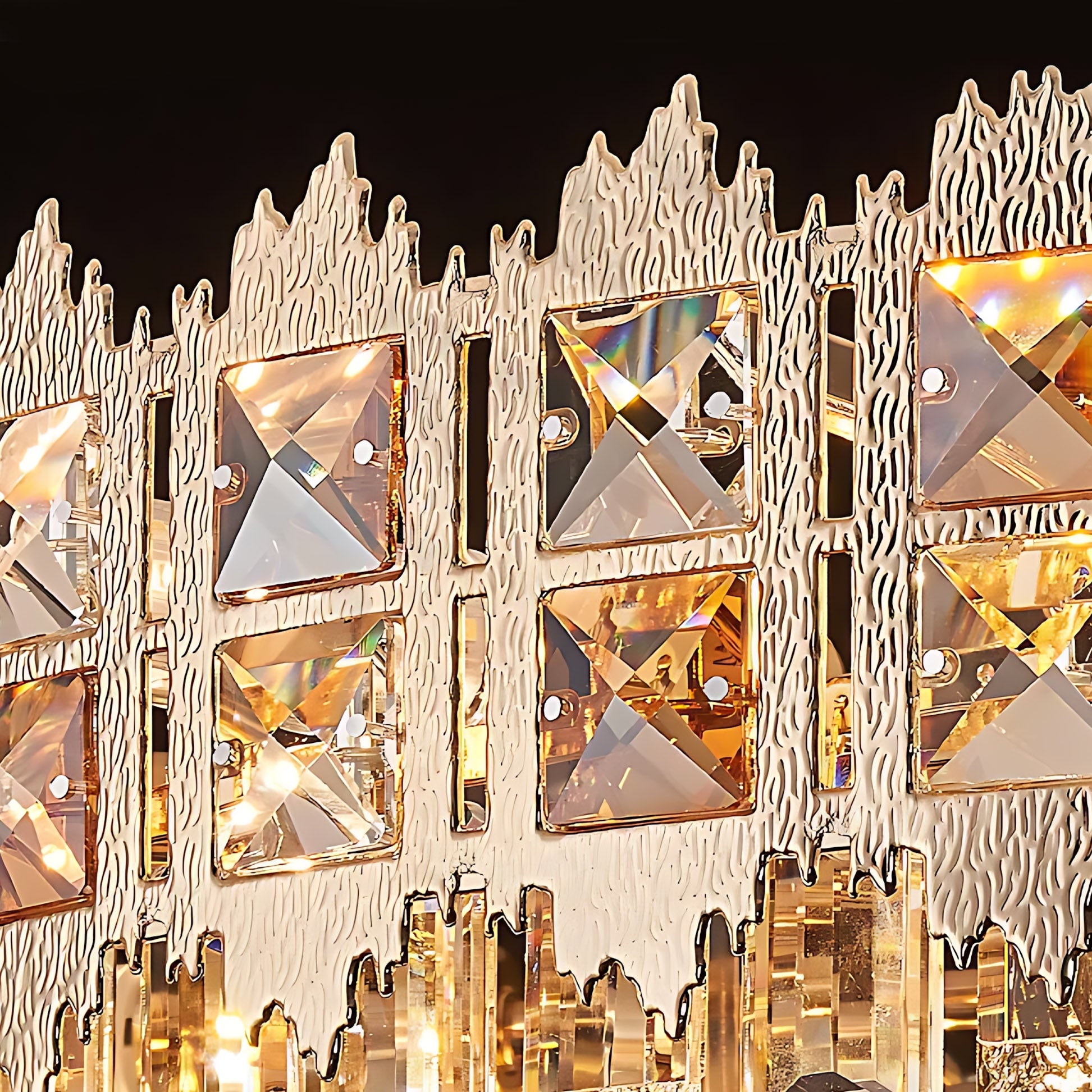 Lampa Wisząca Z Kryształami G049-cp 60cm  3