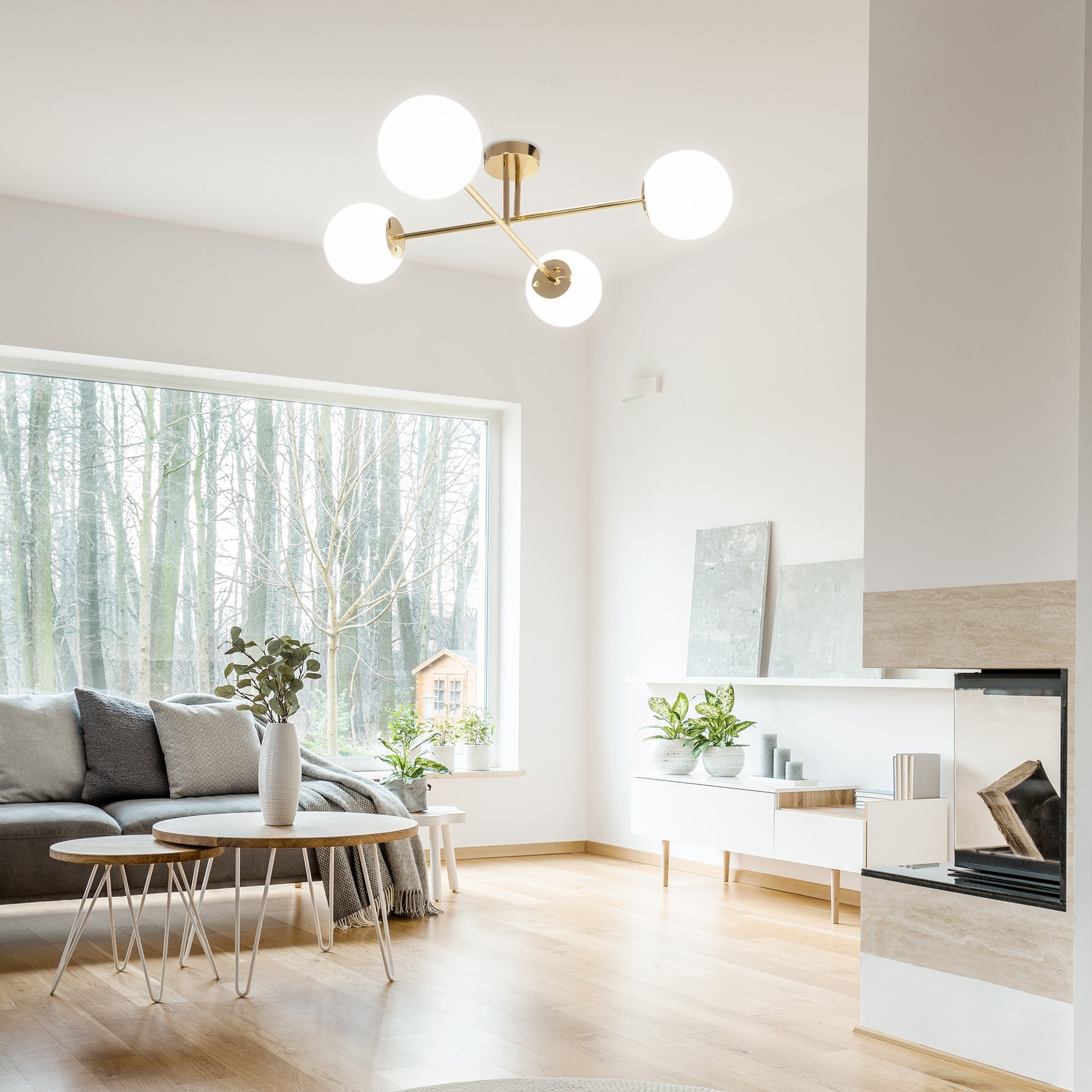 Lampa Sufitowa APP1248-4CP Złota  7