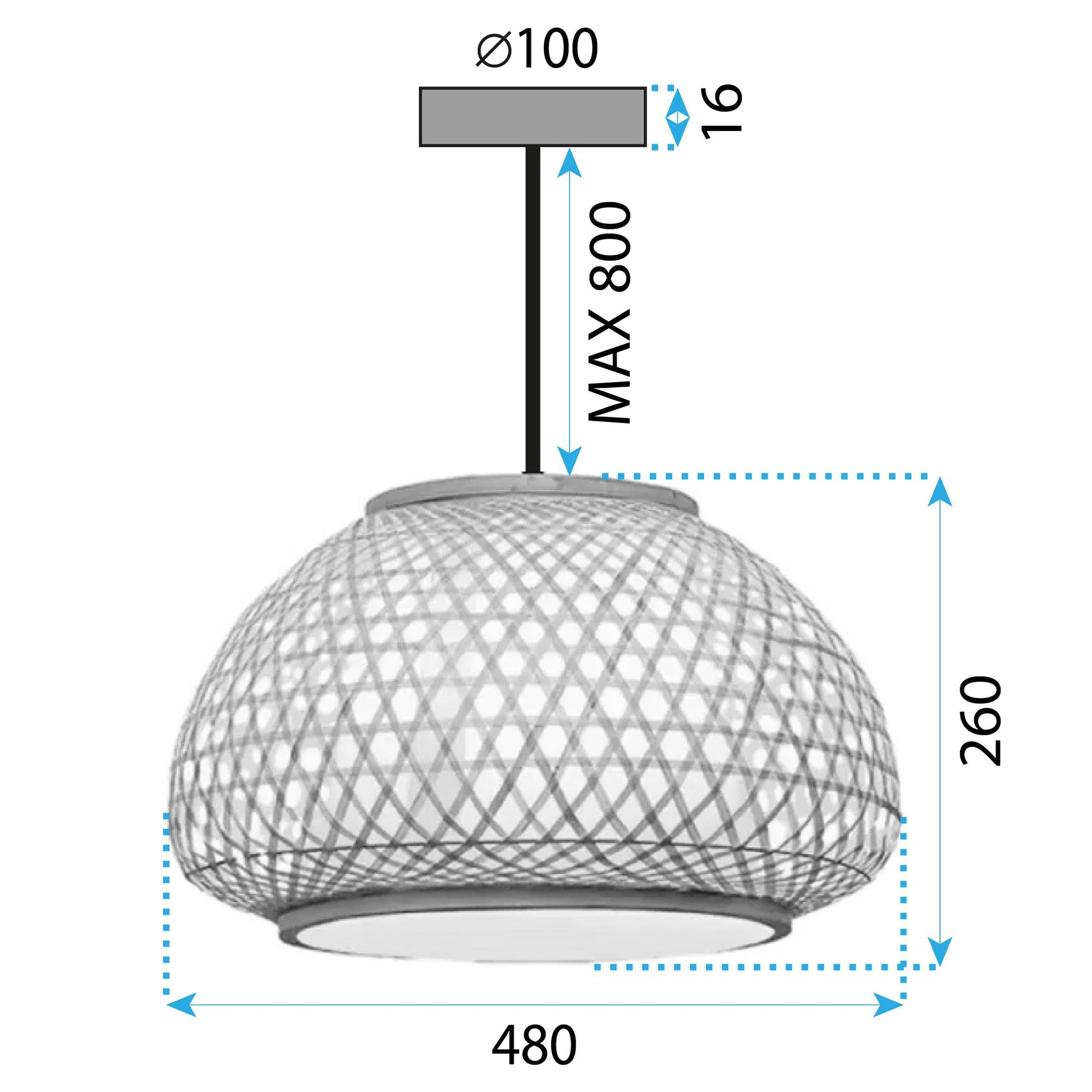 Lampa Sufitowa Wisząca Boho APP1649-1CP  6