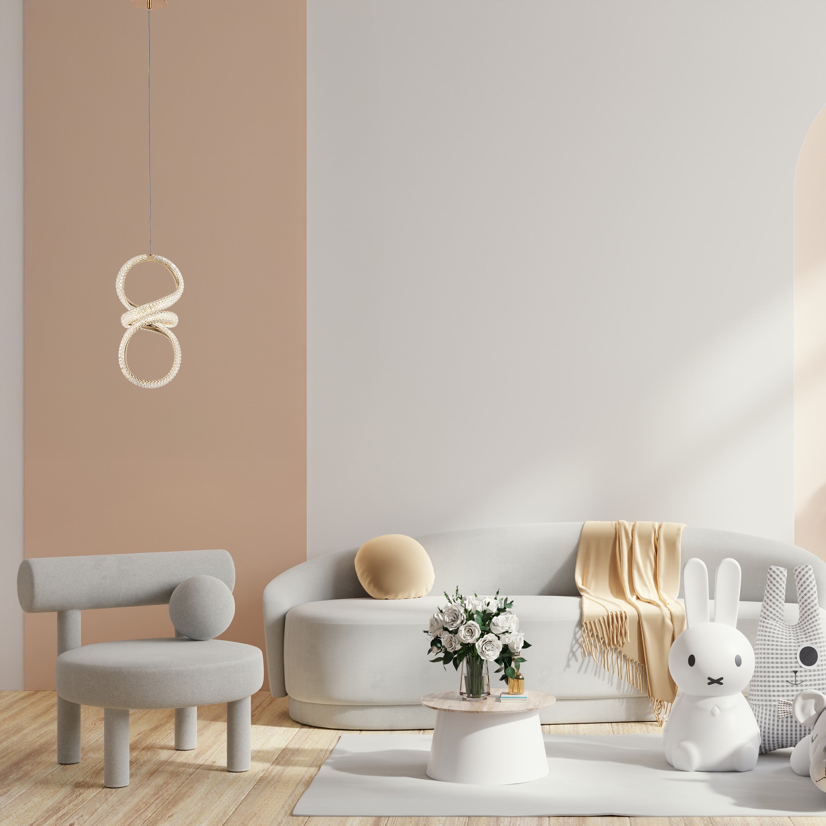 Lampa Wisząca Kryształowa Spirala Led G070-cp Złota  4