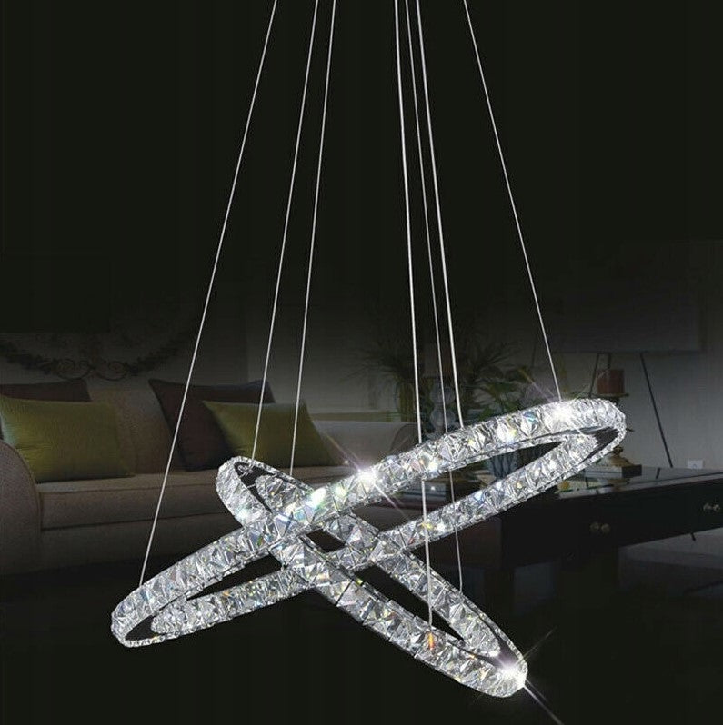 Lampa Sufitowa Kryształowa Ring 50+30cm Pilot App418-cp  2