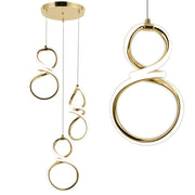 Lampa Wisząca Led G073-3cpr Złota  1