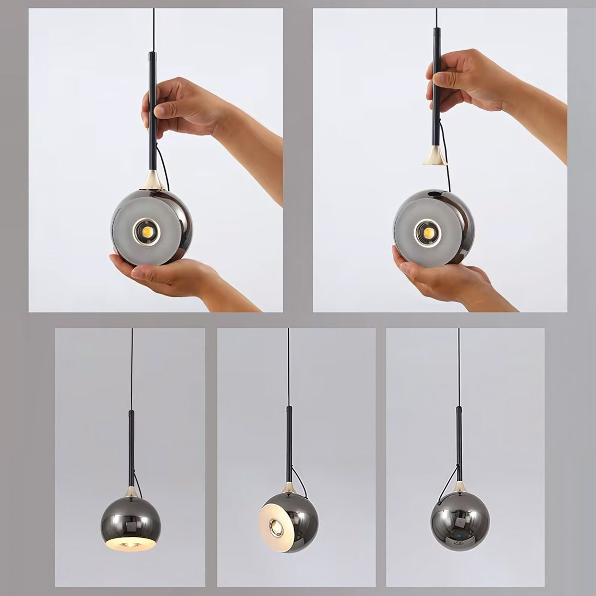 Lampa Sufitowa Wisząca Led G086-1cp Złota  5