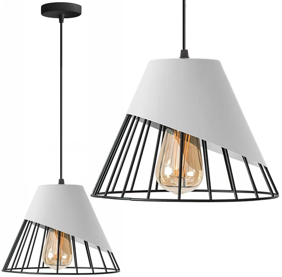Lampa Sufitowa Wisząca Klosz Metal APP228-1CP Biała  1