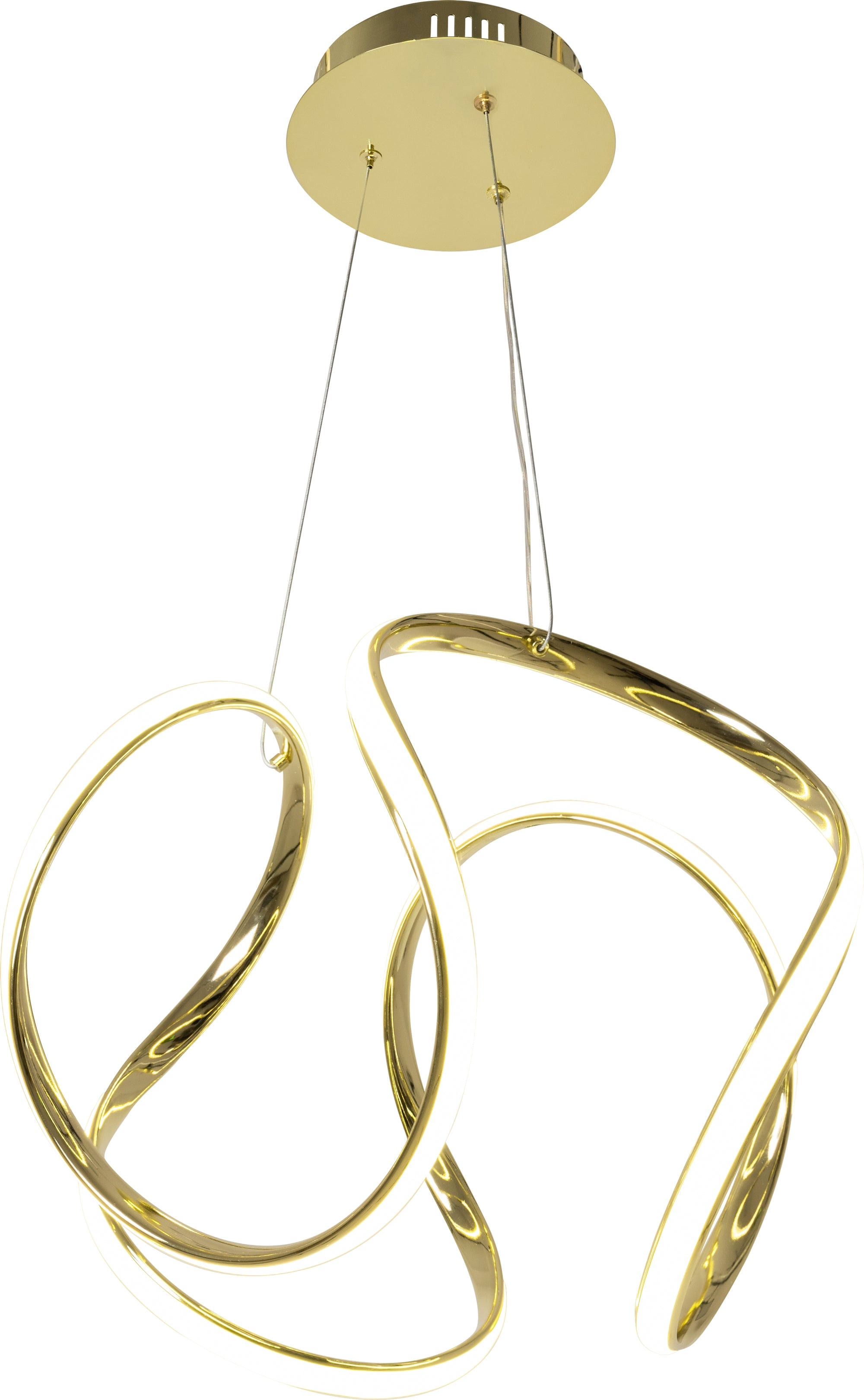 Lampa Sufitowa Wisząca Nowoczesna Led + Pilot App386-cp Złota  2