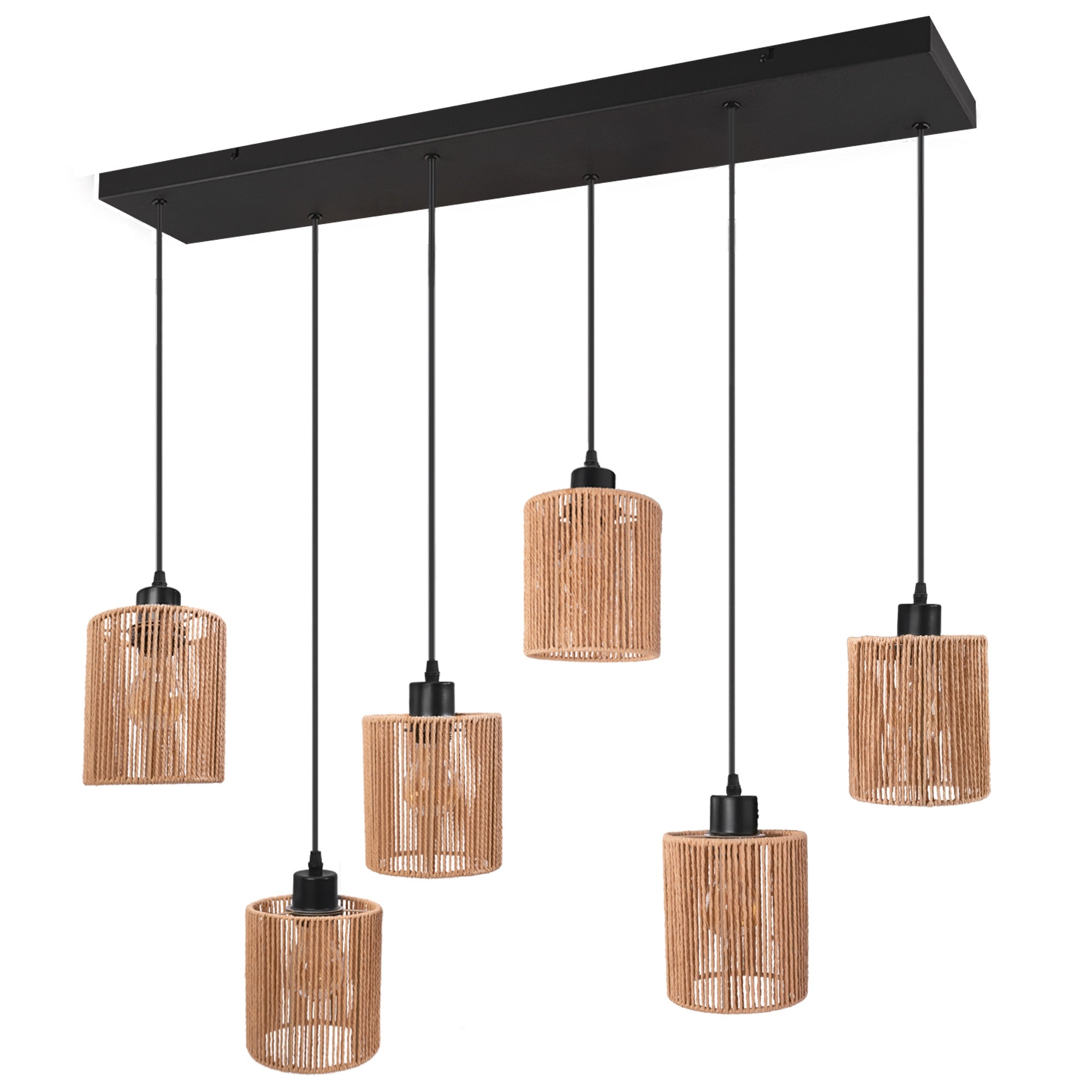Lampa Sufitowa Wisząca APP1822-6CP Nature Black  1