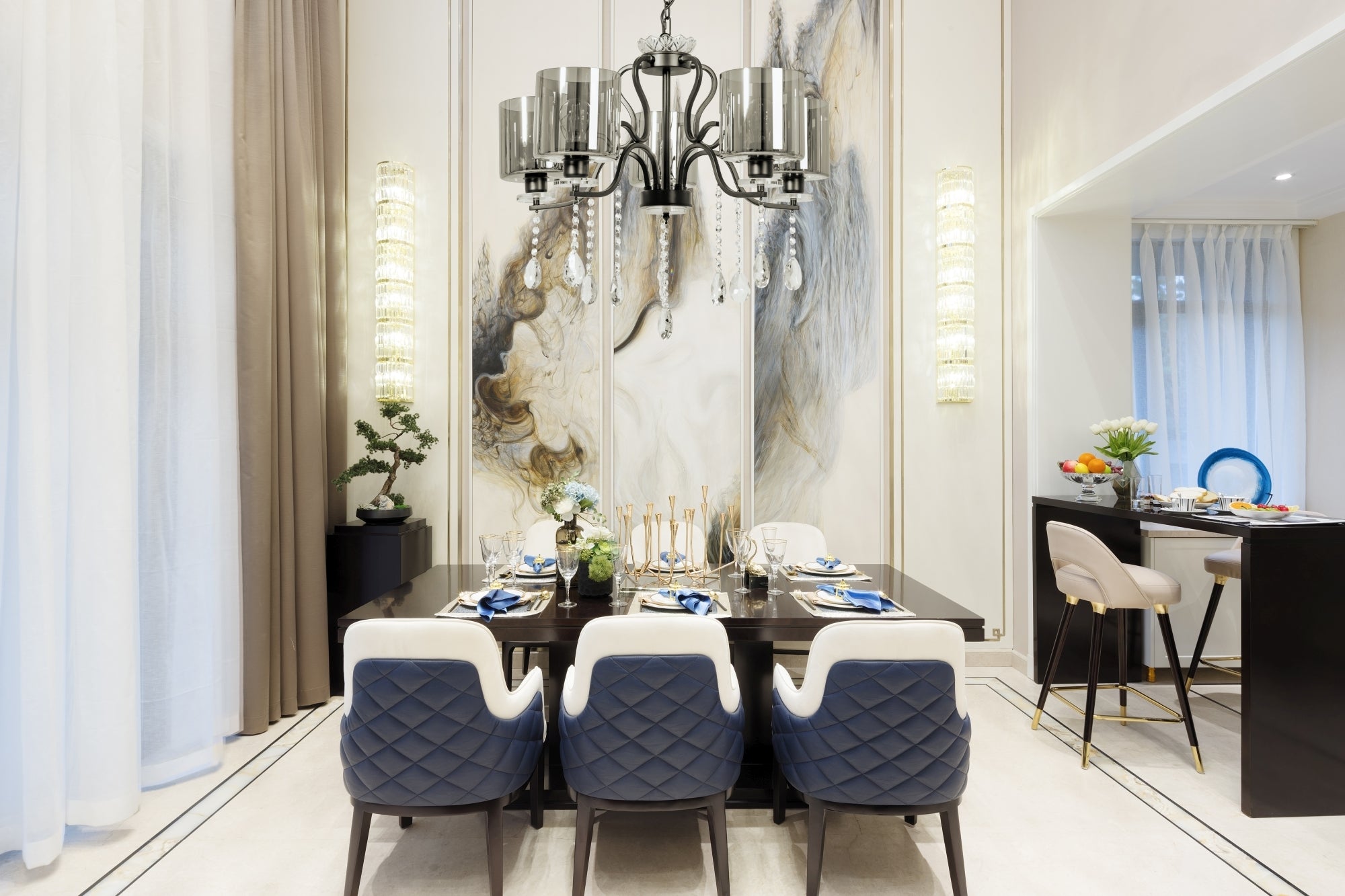 Lampa Wisząca Z Kryształami APP958-5CP  9