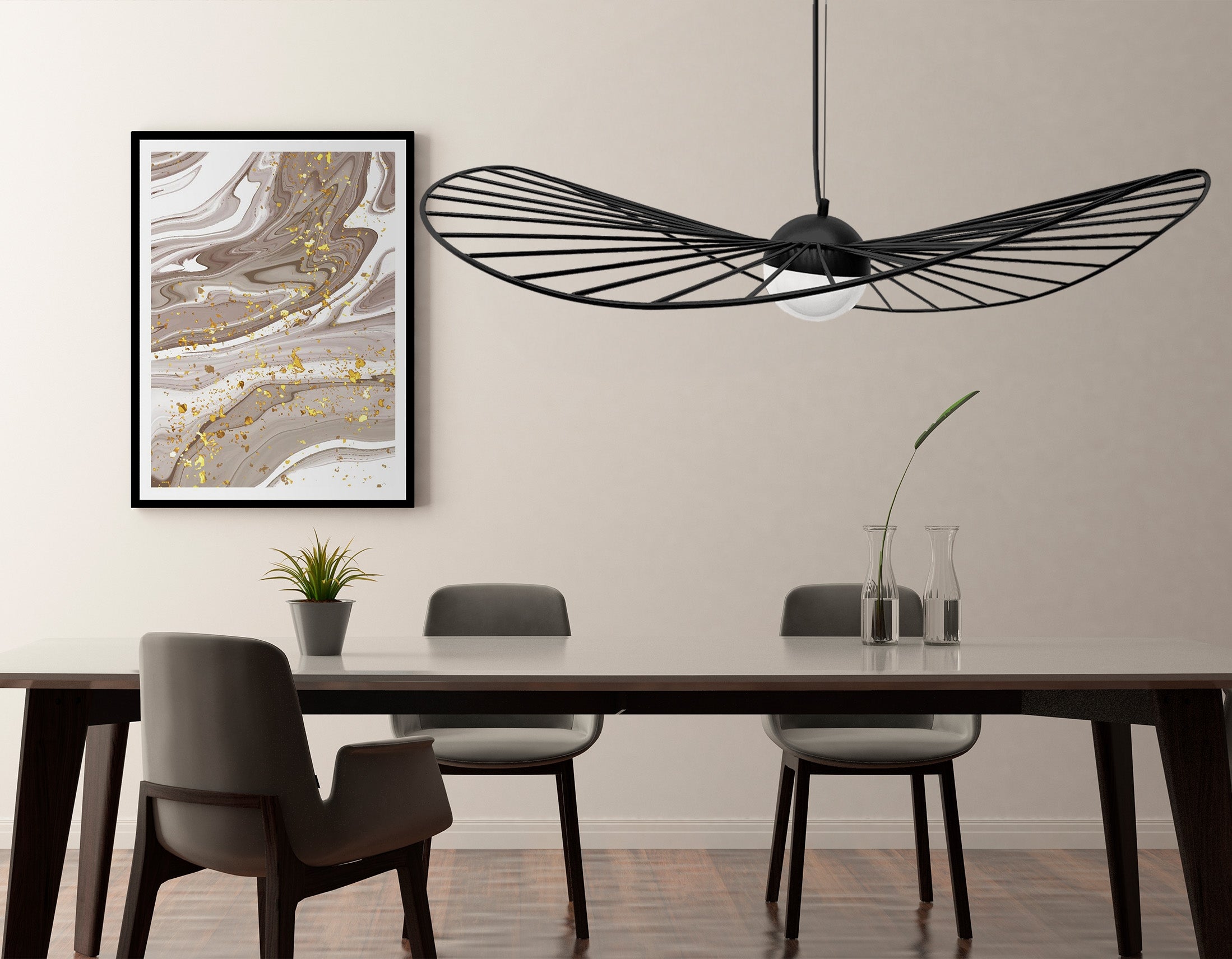 Lampa Wisząca Ażurowa Led 60cm APP651-1CP  5