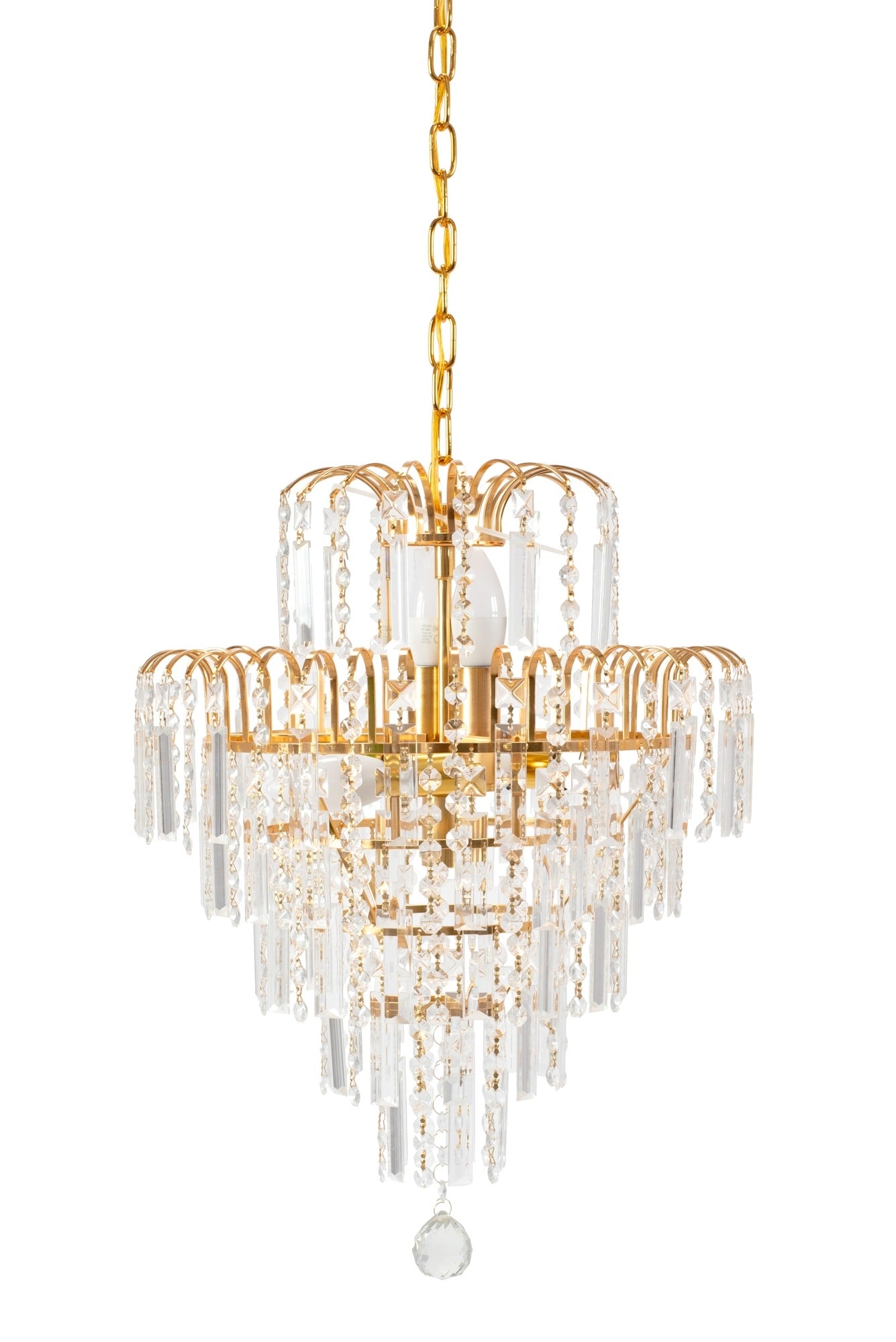 Kryształowa Lampa Sufitowa 312358 Złota  2