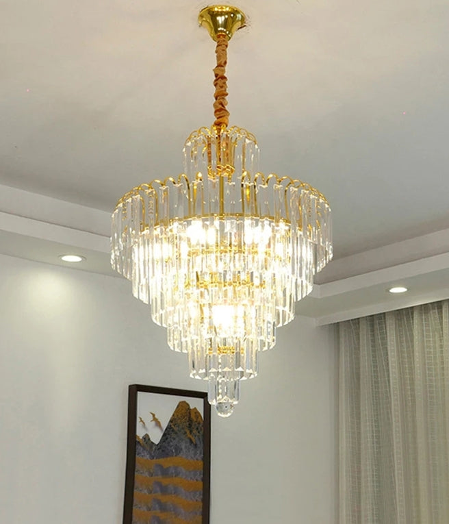 Kryształowa Lampa Sufitowa 312358 Złota  6