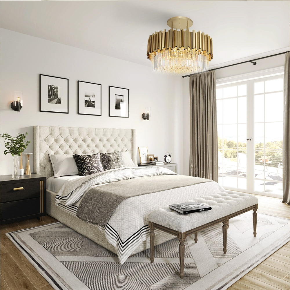 Lampa Sufitowa Plafon Kryształowa APP1100-4CP Złota  4