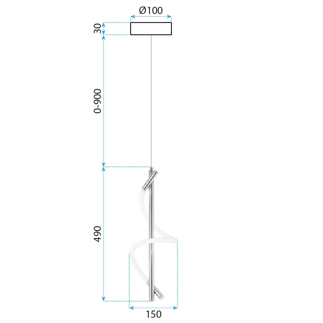 Lampa Wisząca Led G015-cp Złota  7