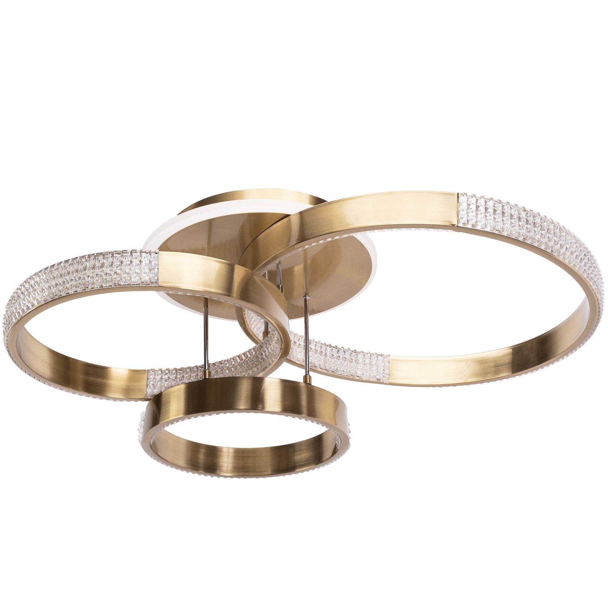 Lampa Sufitowa Nowoczesna Led G004-c Złota Szczotkowana Z Pilotem  3