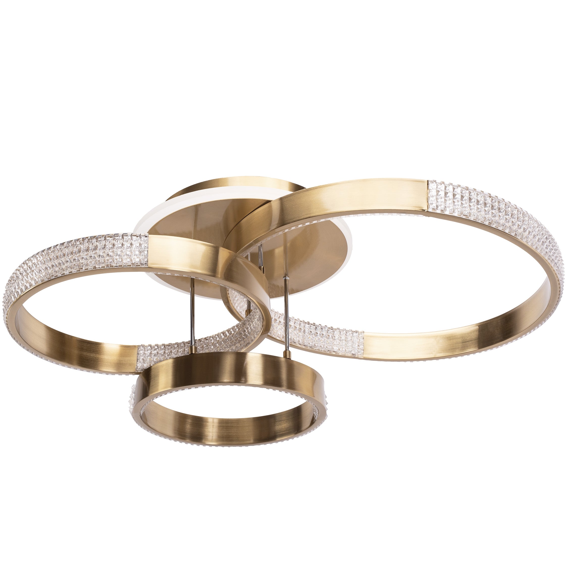 Lampa Sufitowa Nowoczesna Led G004-c Złota Szczotkowana Z Pilotem  3