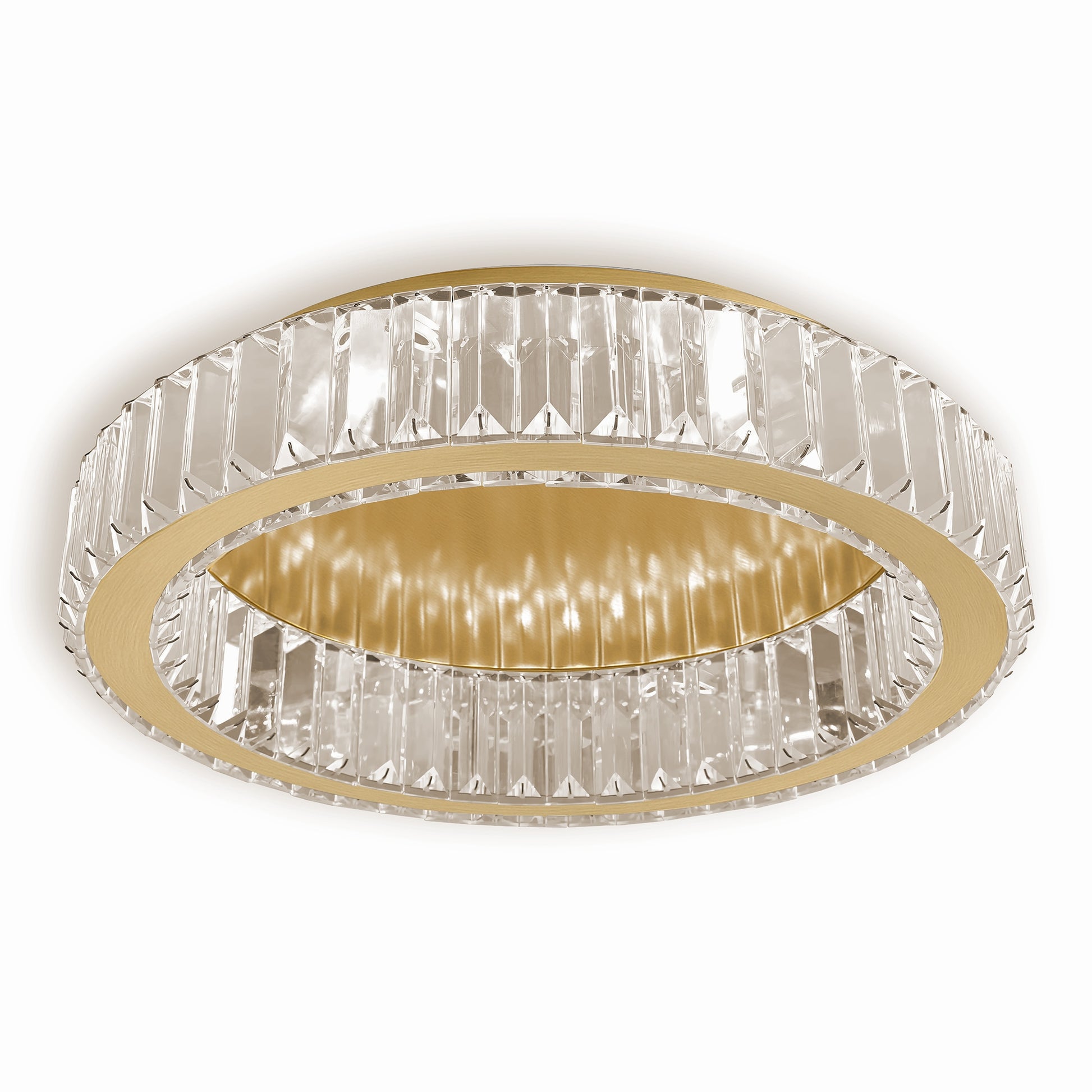 Lampa Kryształowa Plafon App1722-c 50cm Złota Szczotkowana  1