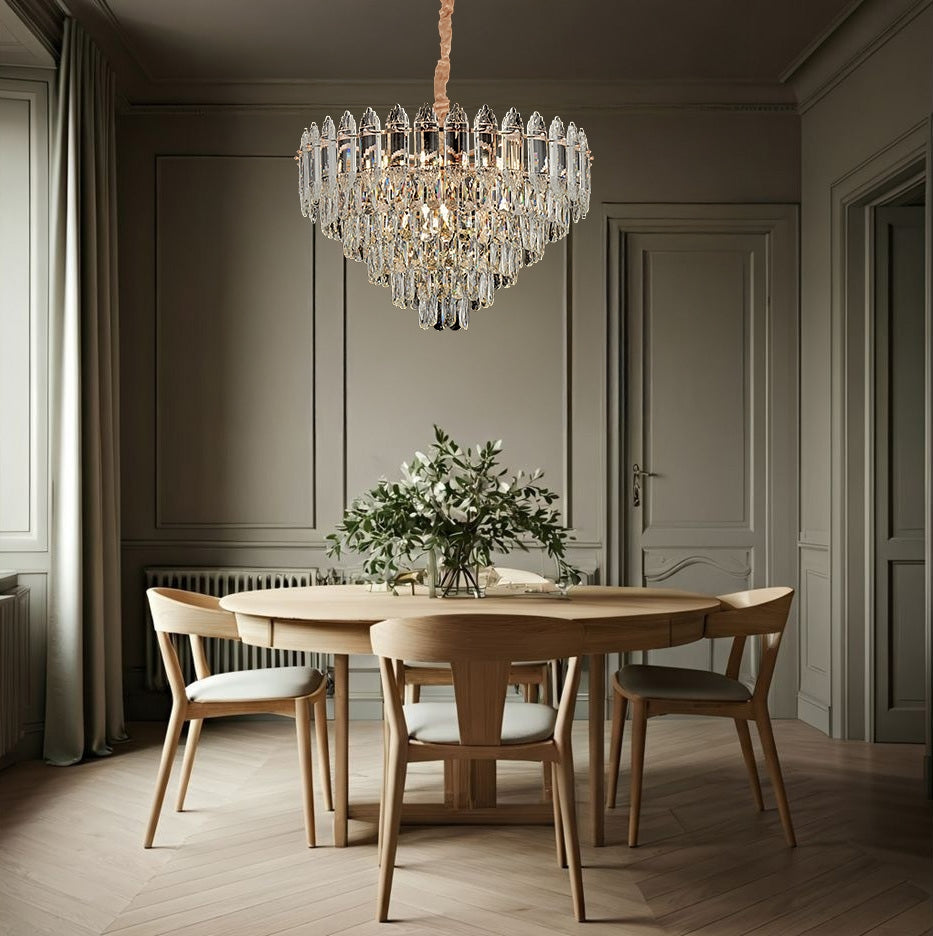 Lampa Wisząca Z Kryształami G057-cp 50cm Złota  5