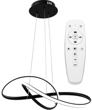 Lampa Sufitowa Wisząca Ring Nowoczesna Led + Pilot App395-cp Czarna  1