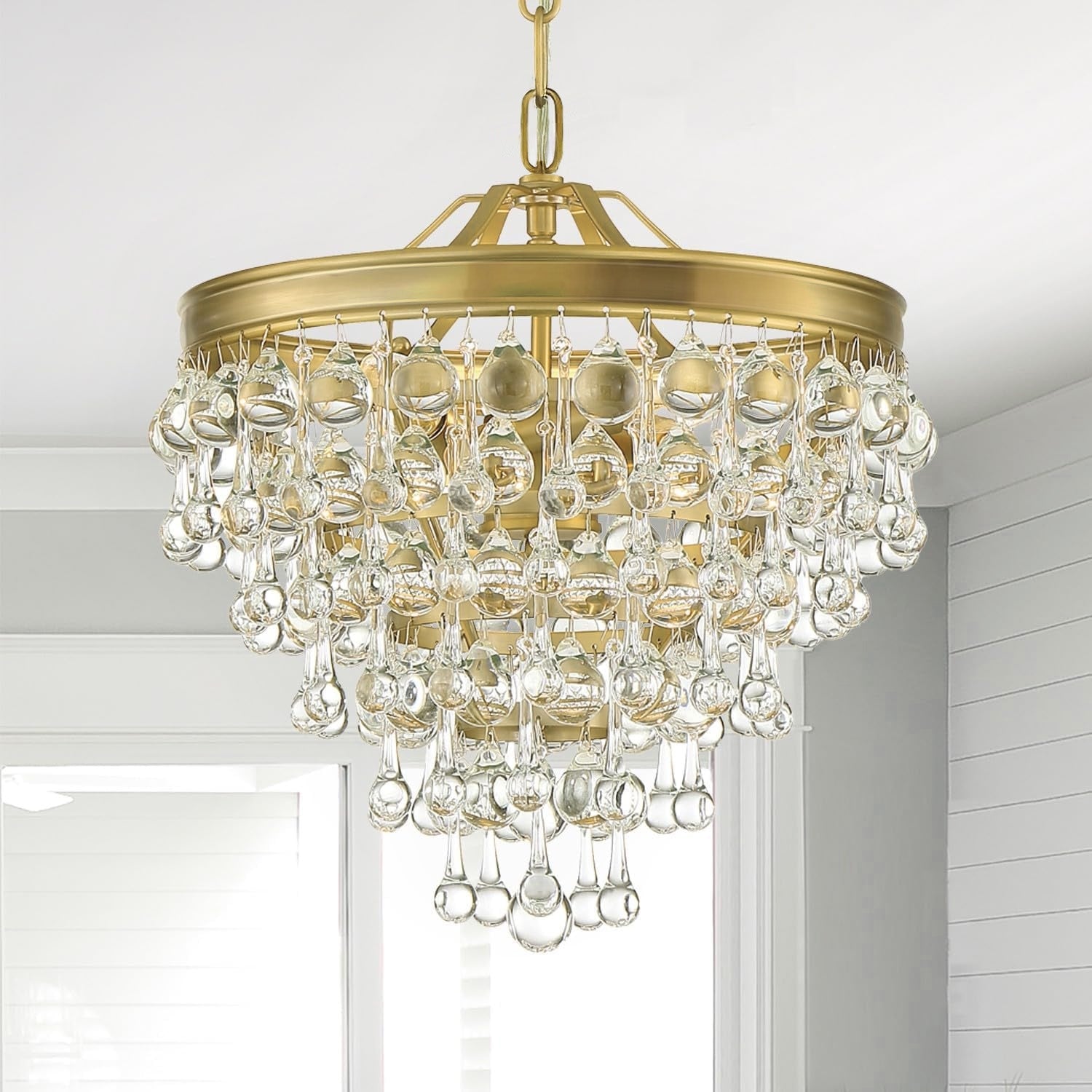 Lampa Kryształowa Wisząca APP1621-3CP Gold  3