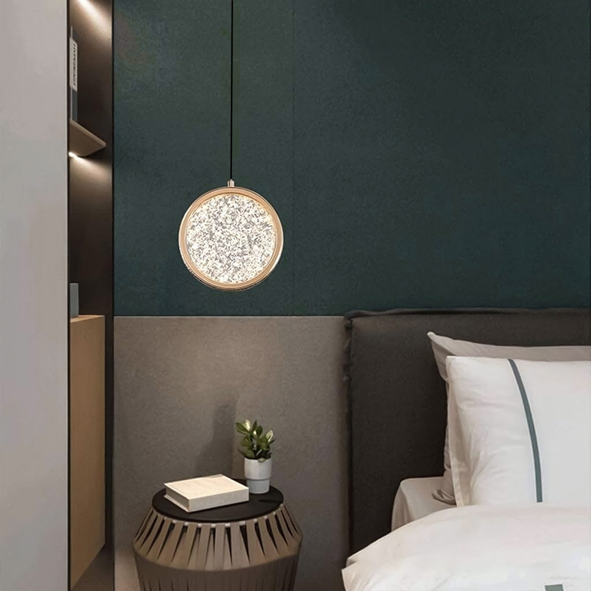 Lampa Wisząca Kryształowa Led G089-1cp Złota  8