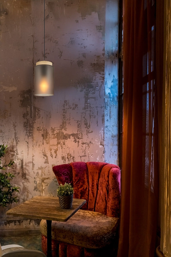 Lampa Sufitowa Wisząca APP1810-1CP Frosted Grey  4