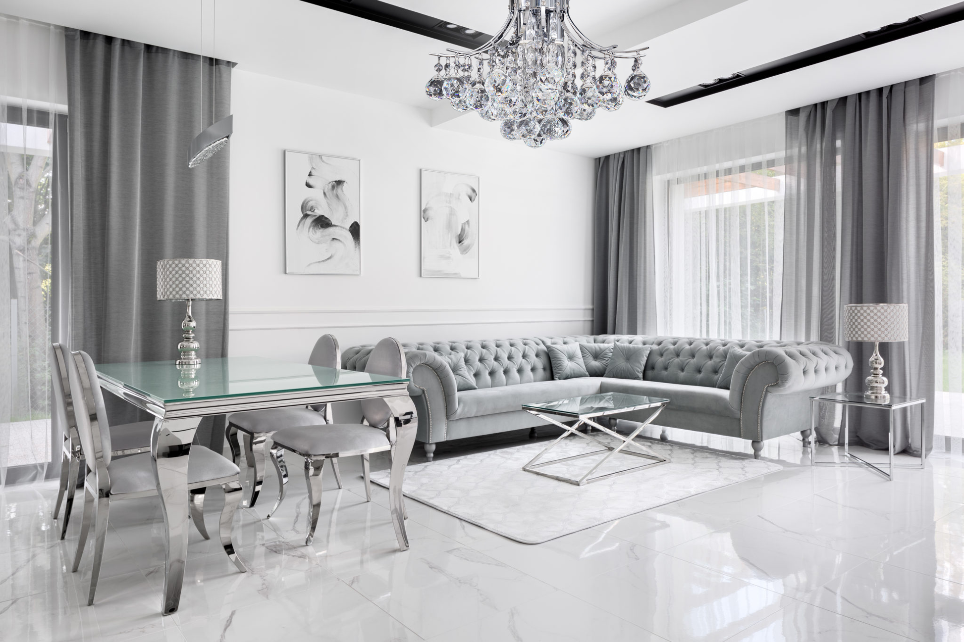 Lampa Sufitowa Kryształowa APP784-3C  2