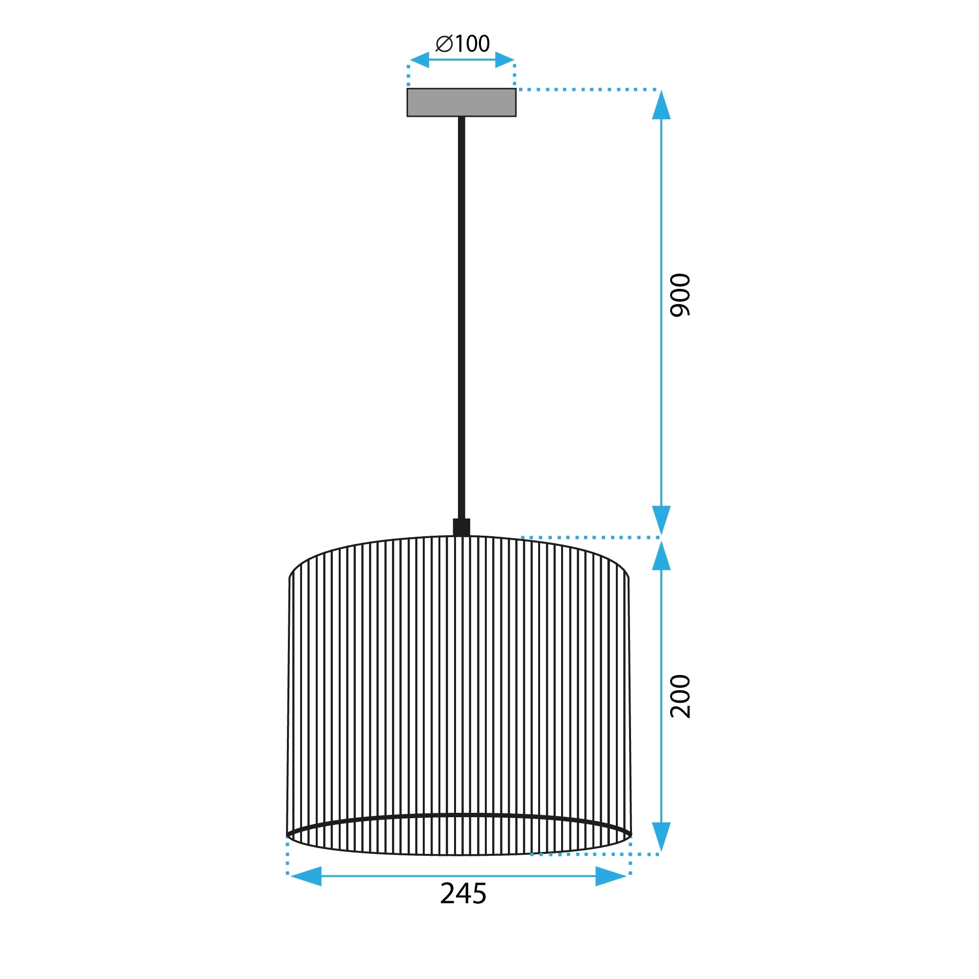 Lampa Wisząca Boho 25cm APP1323-1CP  8