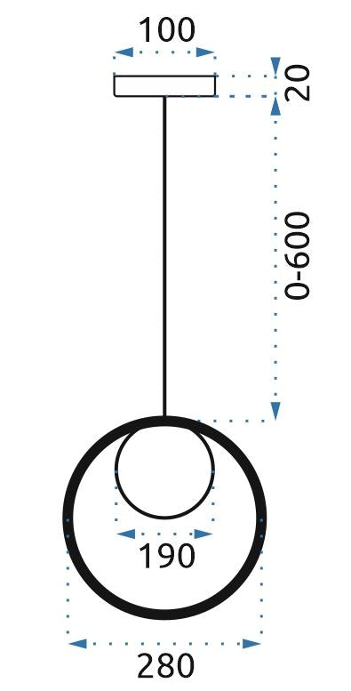 Lampa Sufitowa Wisząca Szklana Kula APP430-1CP Biała  8