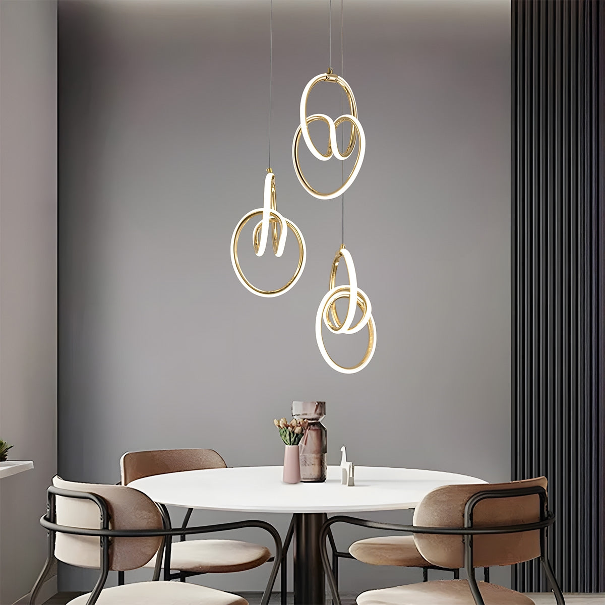 Lampa Wisząca Led G082-3cpr Złota  7