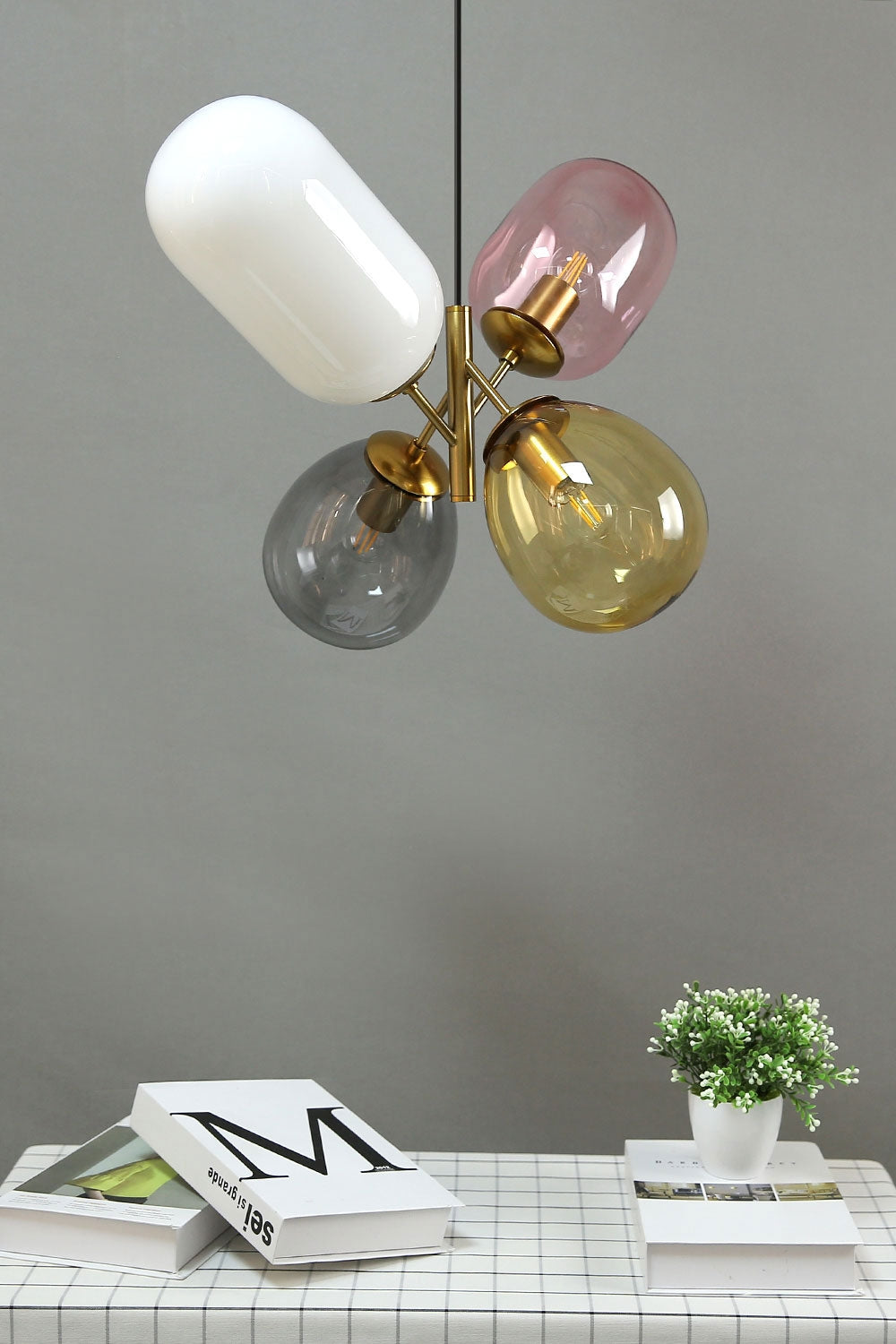 Lampa Sufitowa Wisząca Szklana APP436-4C Multicolor  8