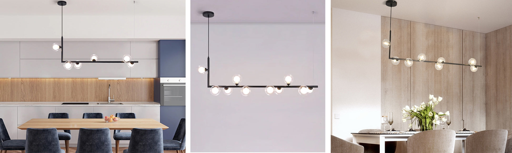 Lampa Sufitowa Metalowa Industrial Szklana APP754-8CP Czarna  7