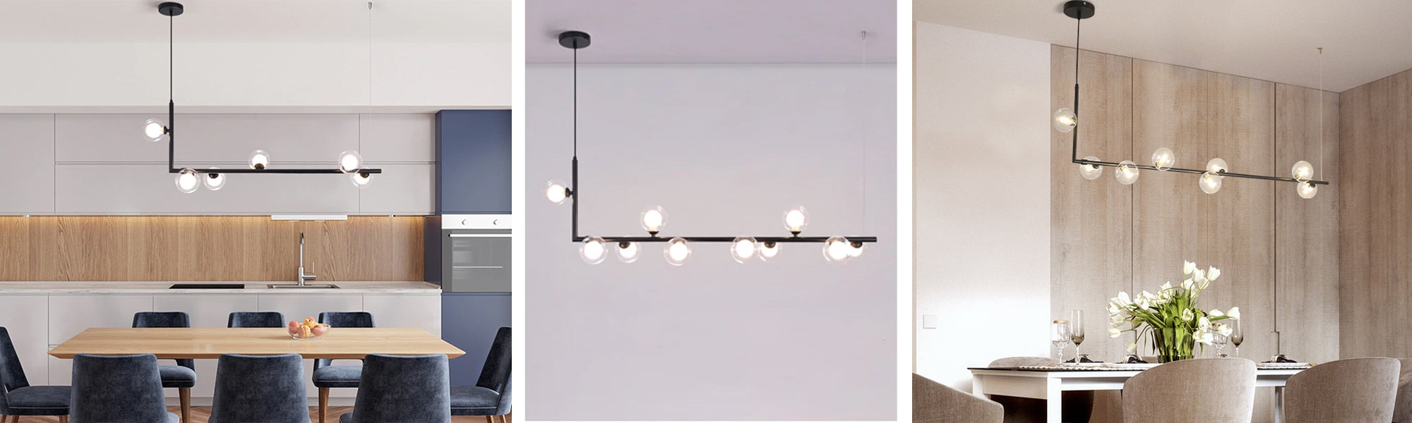 Lampa Sufitowa Metalowa Industrial Szklana APP754-8CP Czarna  7