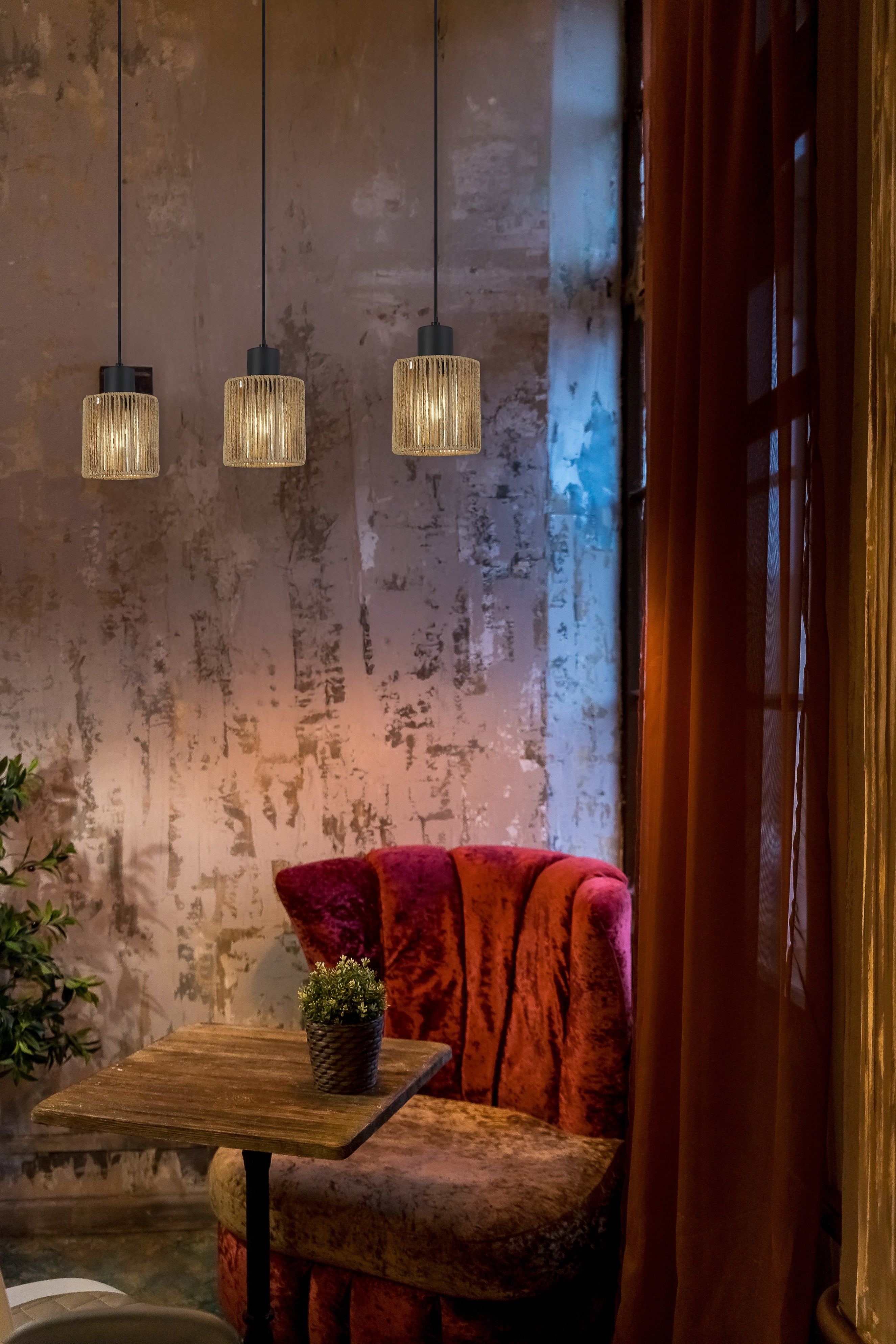 Lampa Sufitowa Wisząca APP1821-3CP Nature Black  2