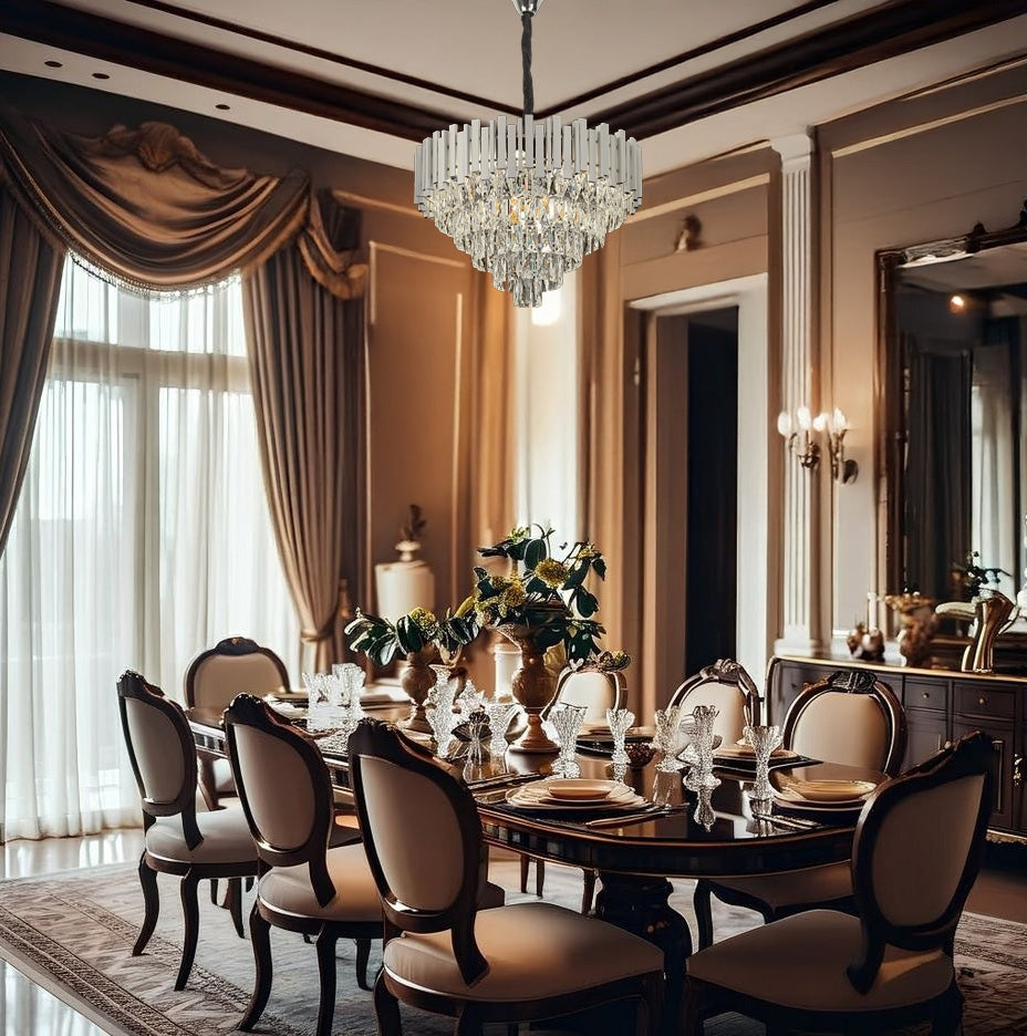 Lampa Wisząca Z Kryształami G051-cp 50cm Chrom  5