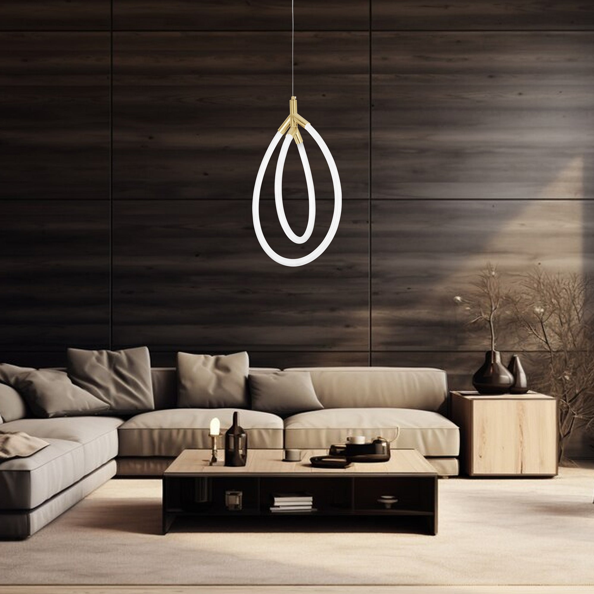 Lampa Wisząca Led G017-cp Złota  2