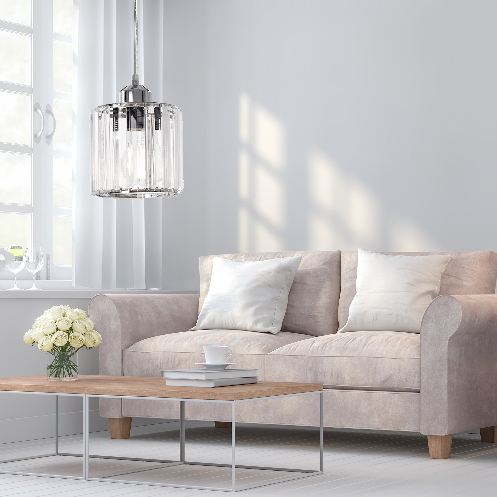 Lampa Sufitowa Kryształ APP508-1CP Srebrna  7