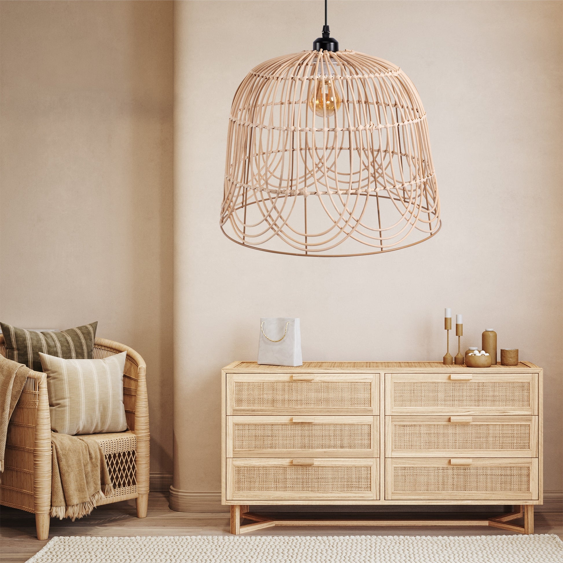 Lampa Sufitowa Wisząca Natural Boho APP1352-1CP 40 Cm  6