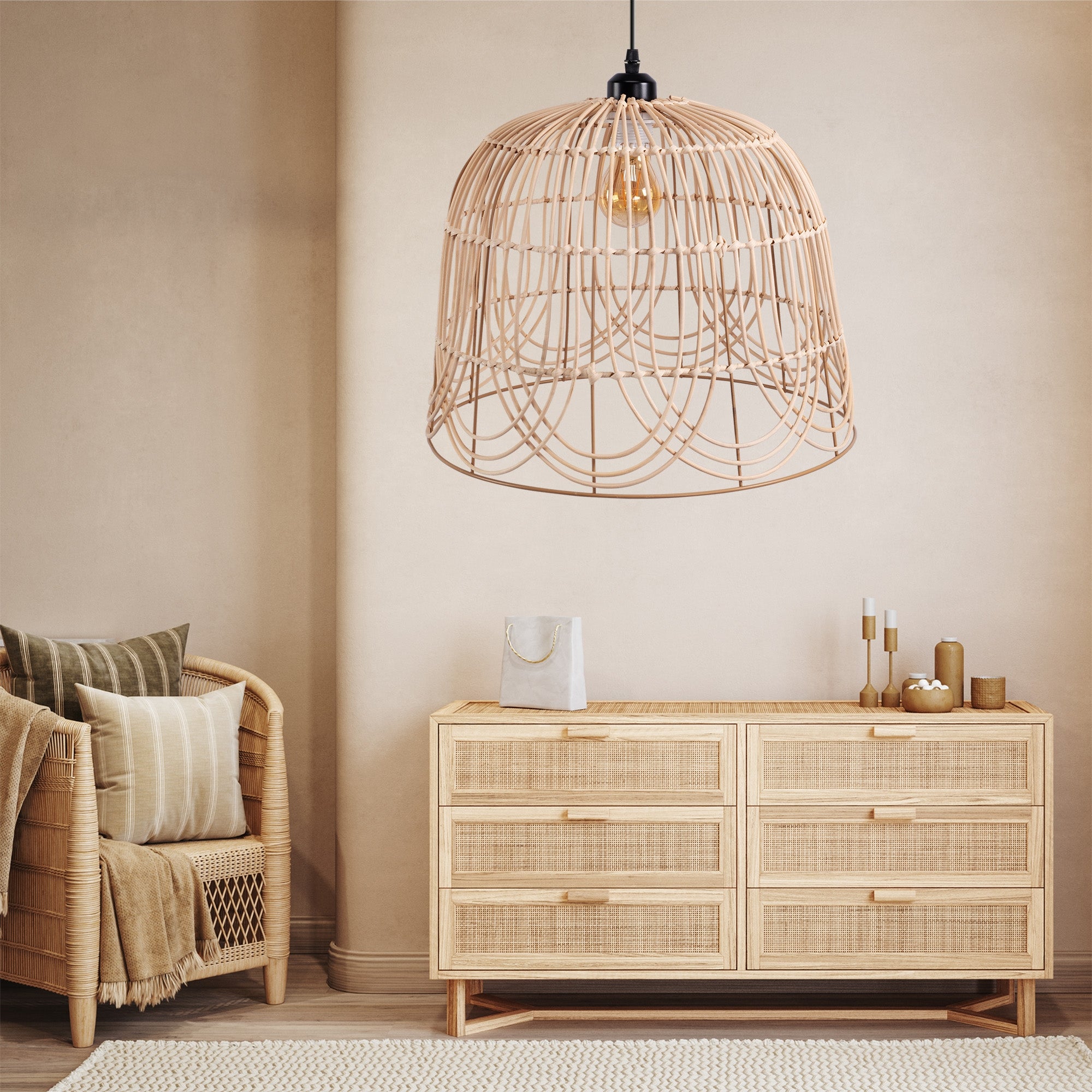 Lampa Sufitowa Wisząca Natural Boho APP1352-1CP 40 Cm  6