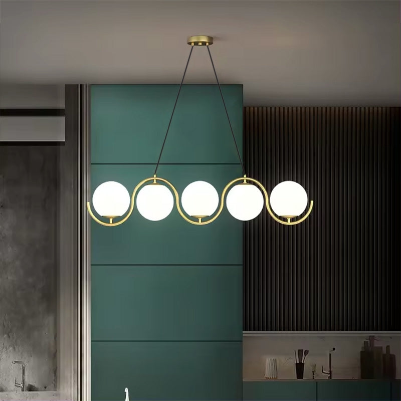 Lampa Sufitowa Wisząca APP1440-5CP Złota  2