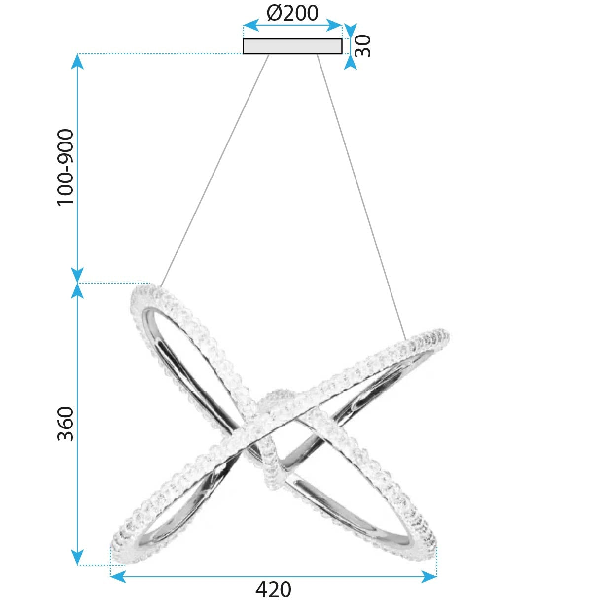 Lampa Wisząca Led G035-cp Złota  6