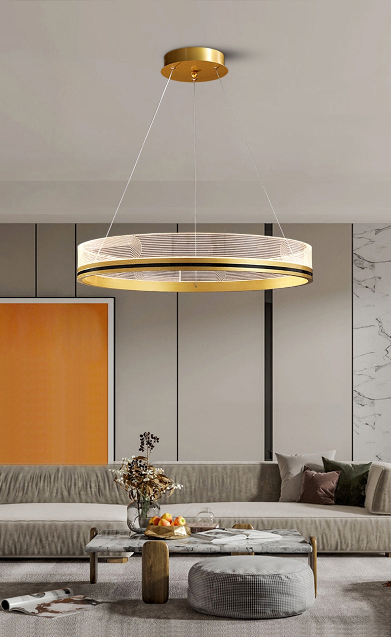 Lampa Wisząca Led App1190-cp Złota 60cm  12