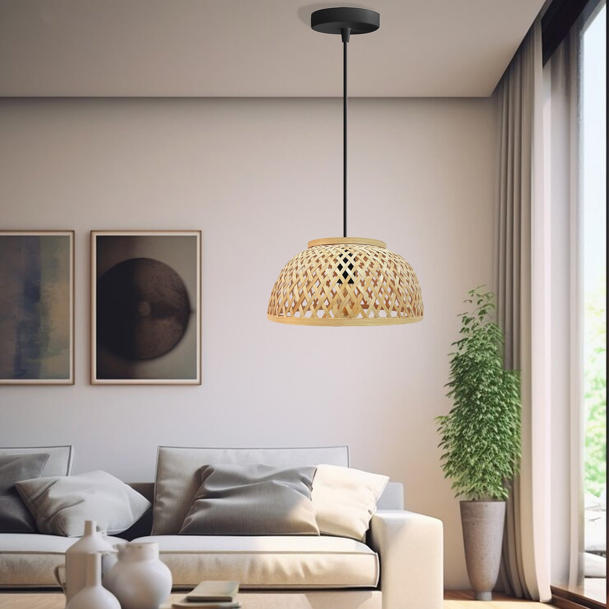 Lampa Wisząca Bambusowa APP1628-1CP  7