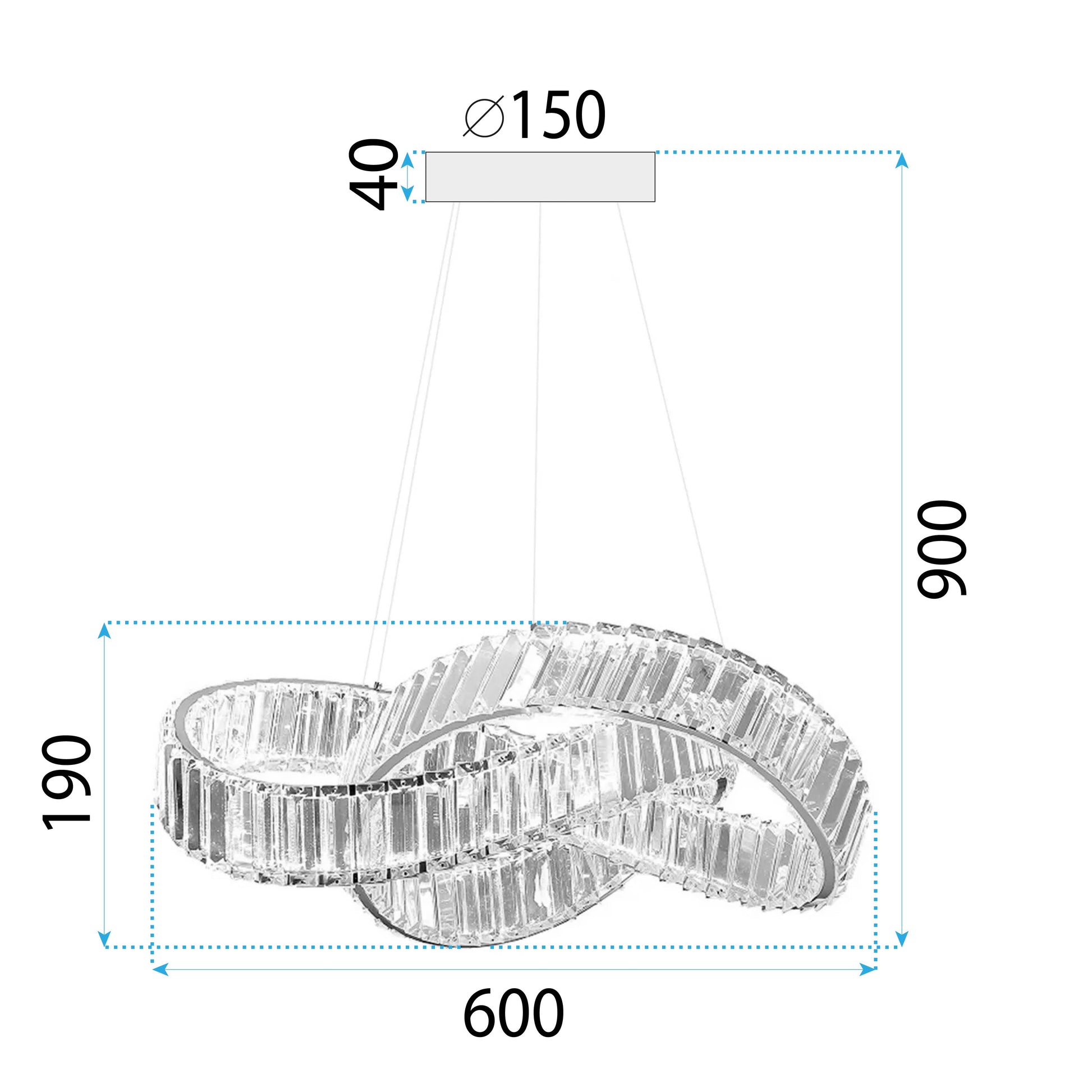 Lampa Sufitowa Wisząca Led App1538-cp Gold  10