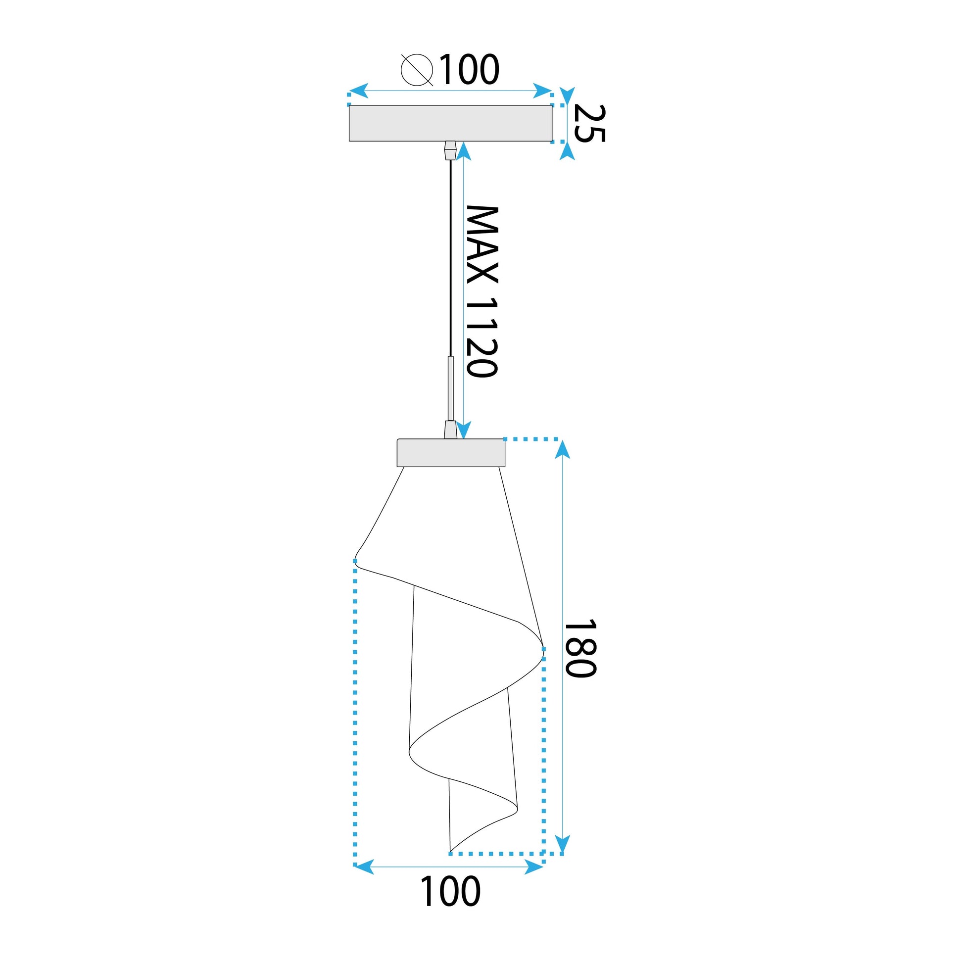 Lampa Sufitowa APP1765-1CP Różowe Złoto  7