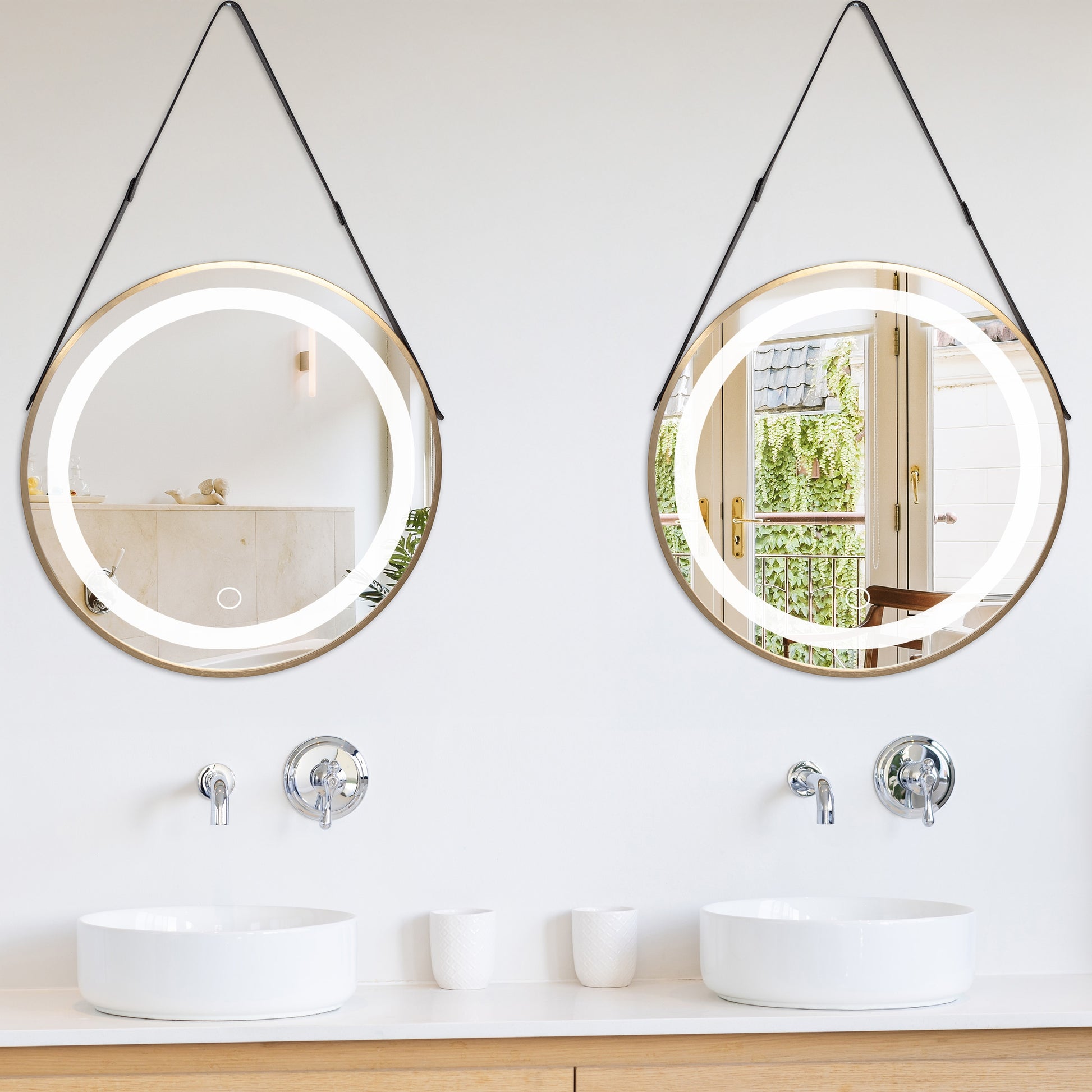 Lustro Ścienne Led Z Paskiem 60cm Yh-3339  2