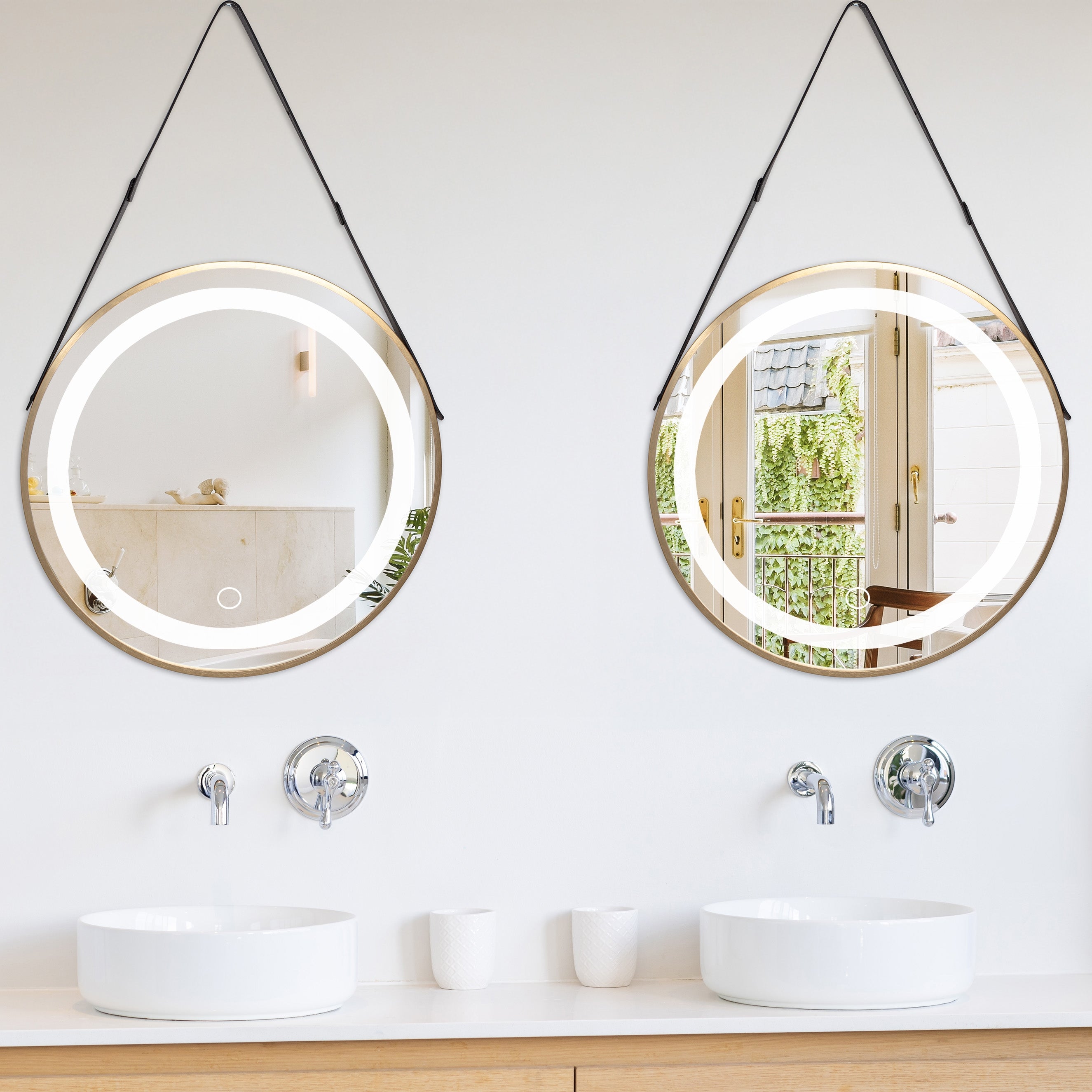 Lustro Ścienne Led Z Paskiem 60cm Yh-3339  2