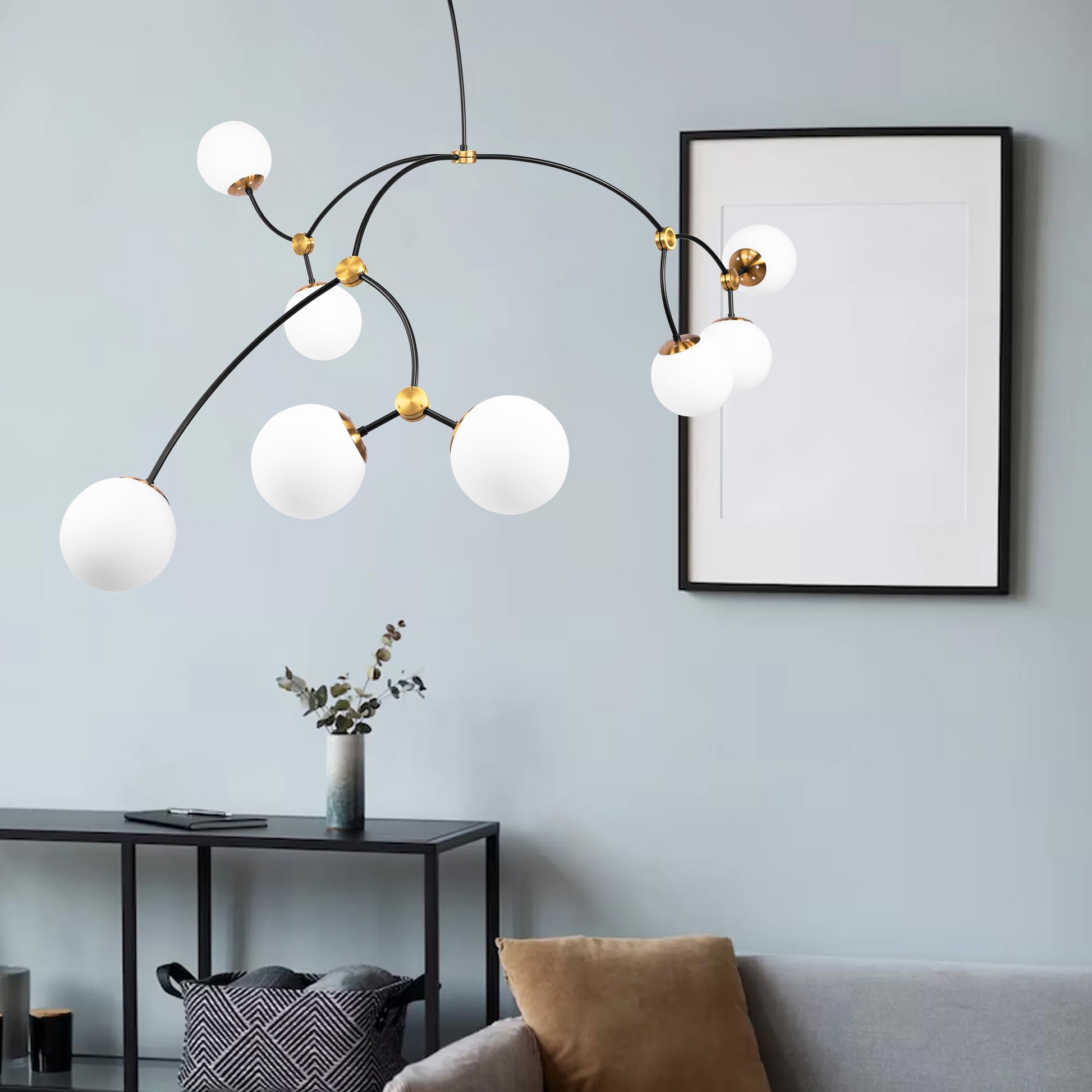 Lampa Wisząca Sufitowa Czarny Mat APP1673-8CP  8