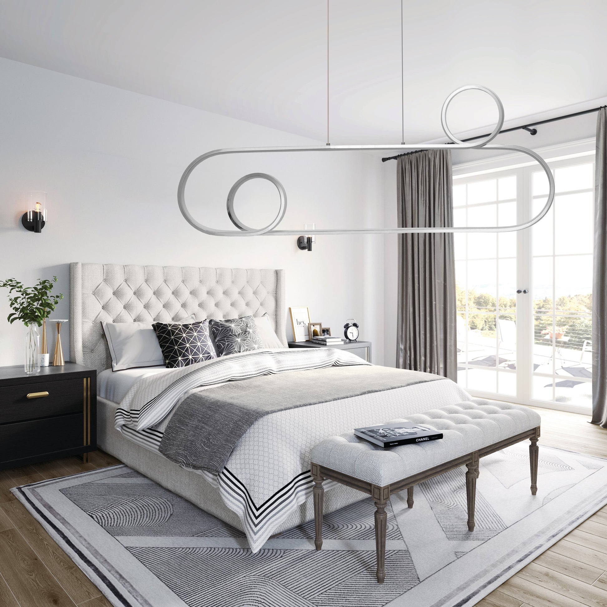 Lampa Sufitowa Wisząca Led App810-cp Chrom + Pilot  6